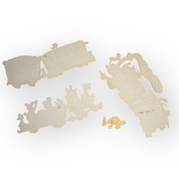 Vintage 1960's Walt Disney Wall Decor Train Mickey 4 PCs - Picture 12 of 12